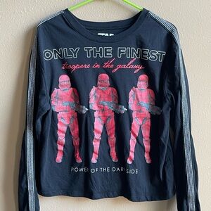 Star Wars Jr’s Black and Pink Trooper Long Sleeve Tee